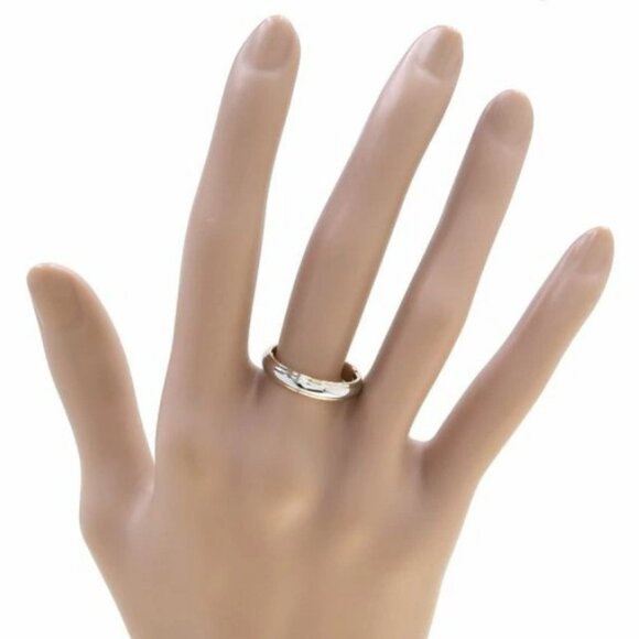 Tiffany & Co. Band Ring size US7 Platinum 950 & 18K Rose Gold Auth #2958 - Picture 2 of 8